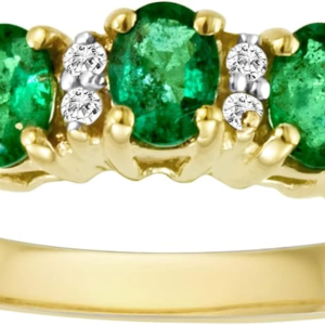 10K Yellow Gold Genuine Emerald