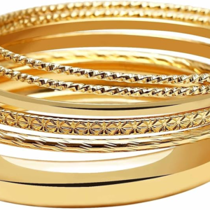 Bangle Bracelets for Women,14k Gold