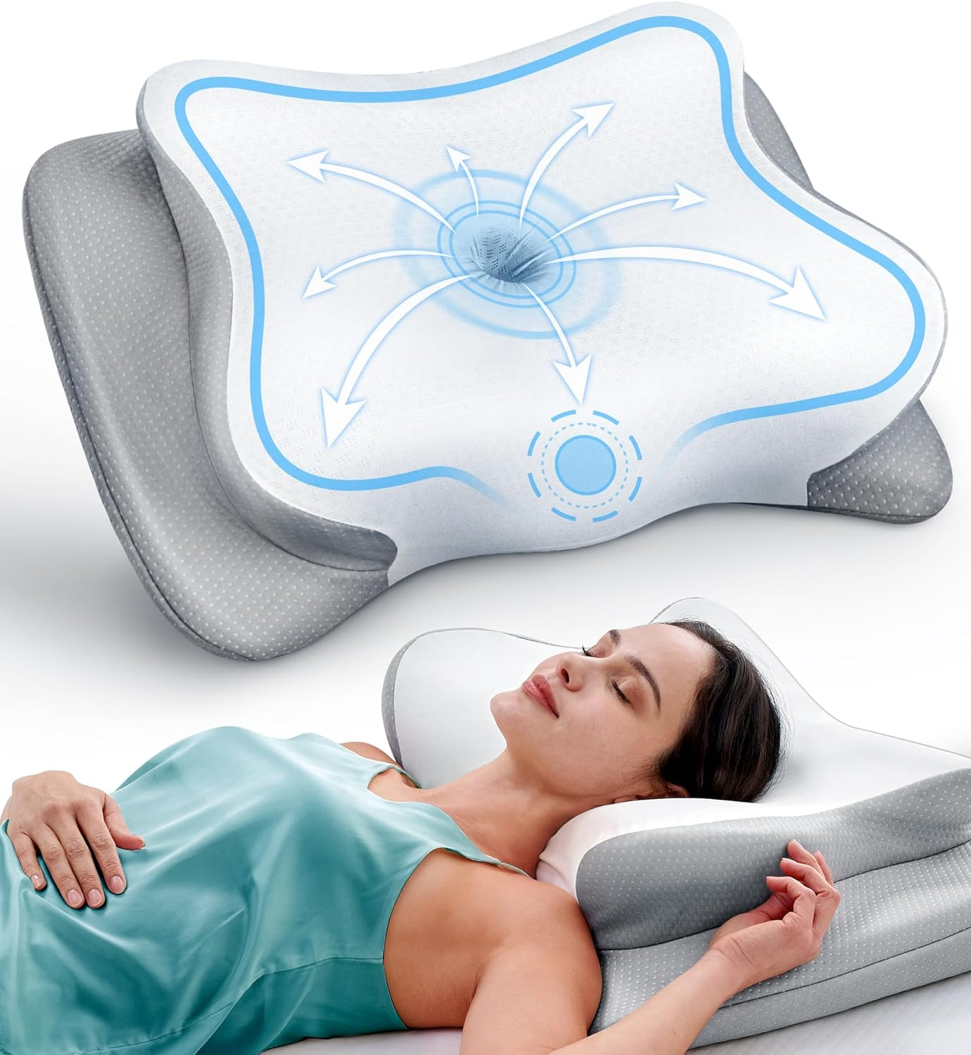 Ease Now Cervical Neck Pillow for Pain Relief,