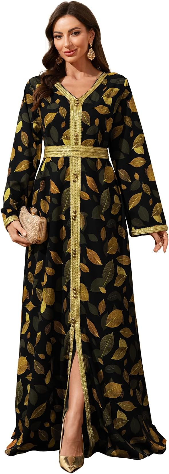 Embroidery Abayas for Women Muslim
