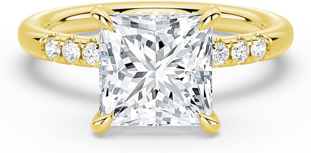 MSBLUE® Moissanite Engagement Ring