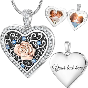 Fanery Sue Personalized Heart Locket Necklace
