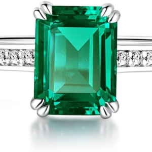 MSBLUE 2ct Lab Grown Emerald Ring