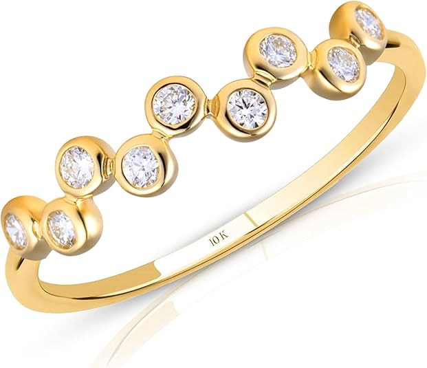 MAX + STONE Dainty 10K Yellow Gold Diamond