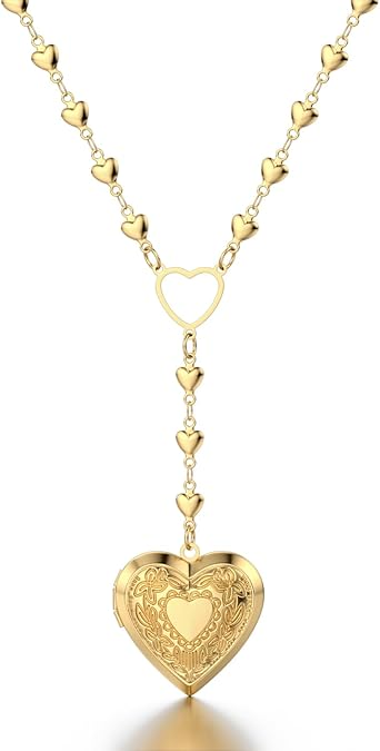 Personalized Heart Locket Necklace