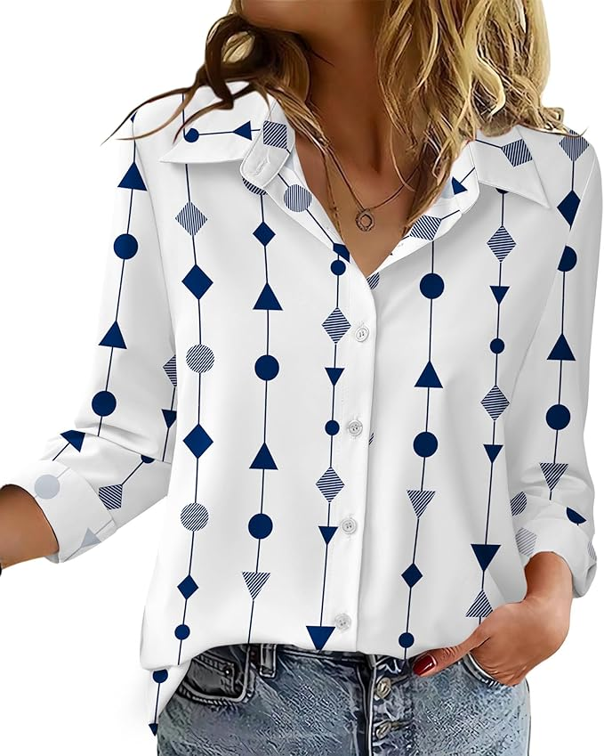 Zeagoo Blouse for Women Dressy Long