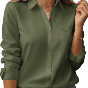 Zeagoo Womens Button Down Shirt Long